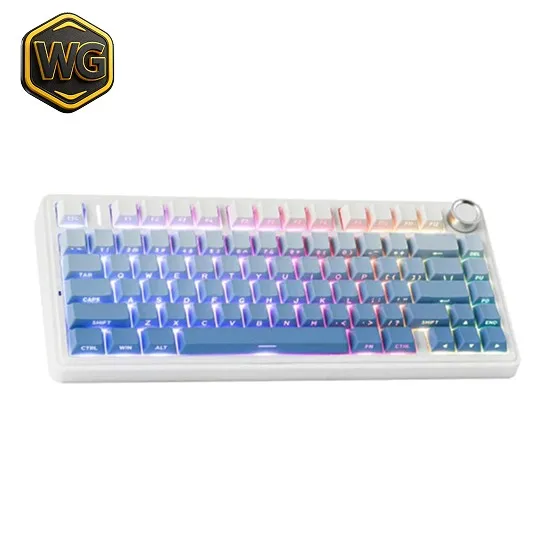 AULA F75 Pro 75% RGB Mechanical Keyboard – White/Blue price in Pakistan product image