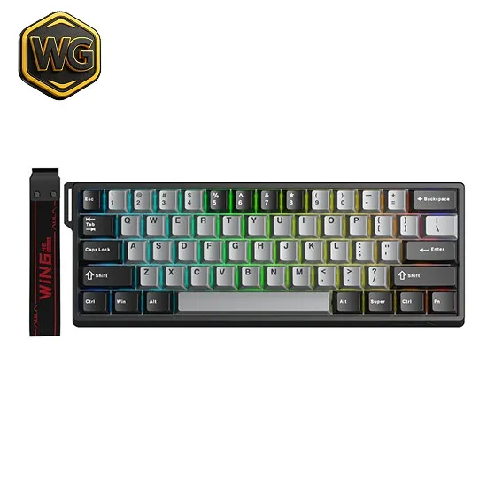 AULA pc gear AULA WIN60 HE Pro 60% Hall Effect Gaming Keyboard front view